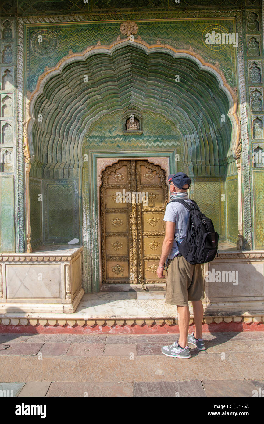 La India, Rajastán, Jaipur, el Palacio de la ciudad (MR) Foto de stock