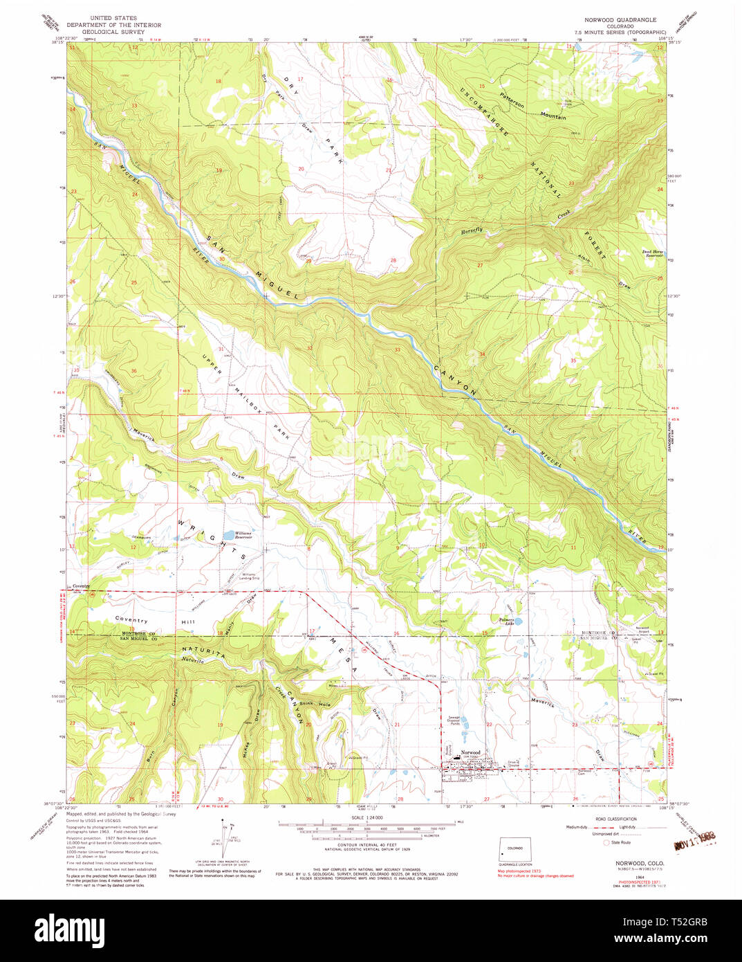Mapa de norwood colorado fotografías e imágenes de alta resolución Alamy
