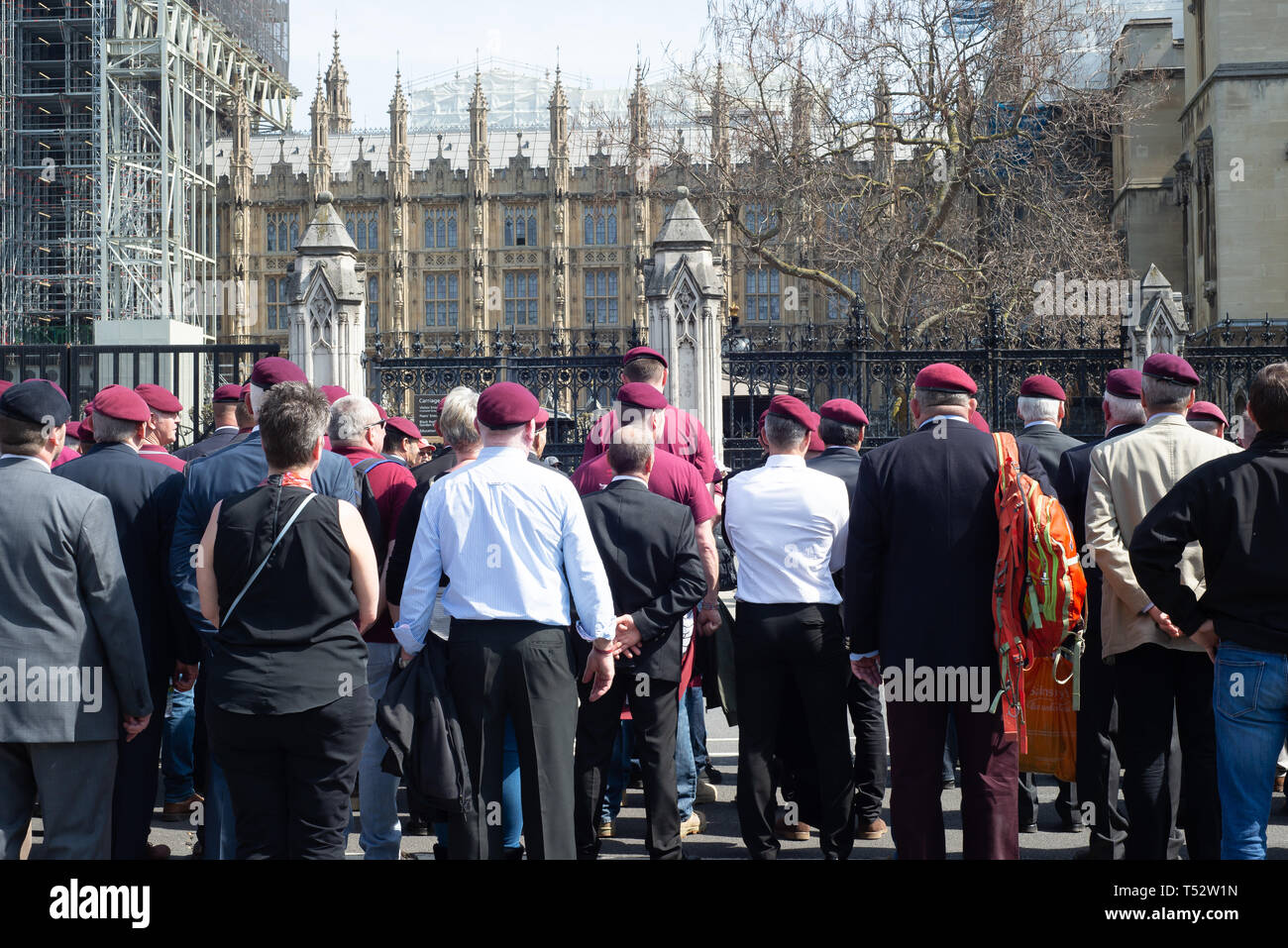 Justicia para los veteranos de Irlanda del Norte de Londres el Viernes Santo de marzo 2019 Foto de stock