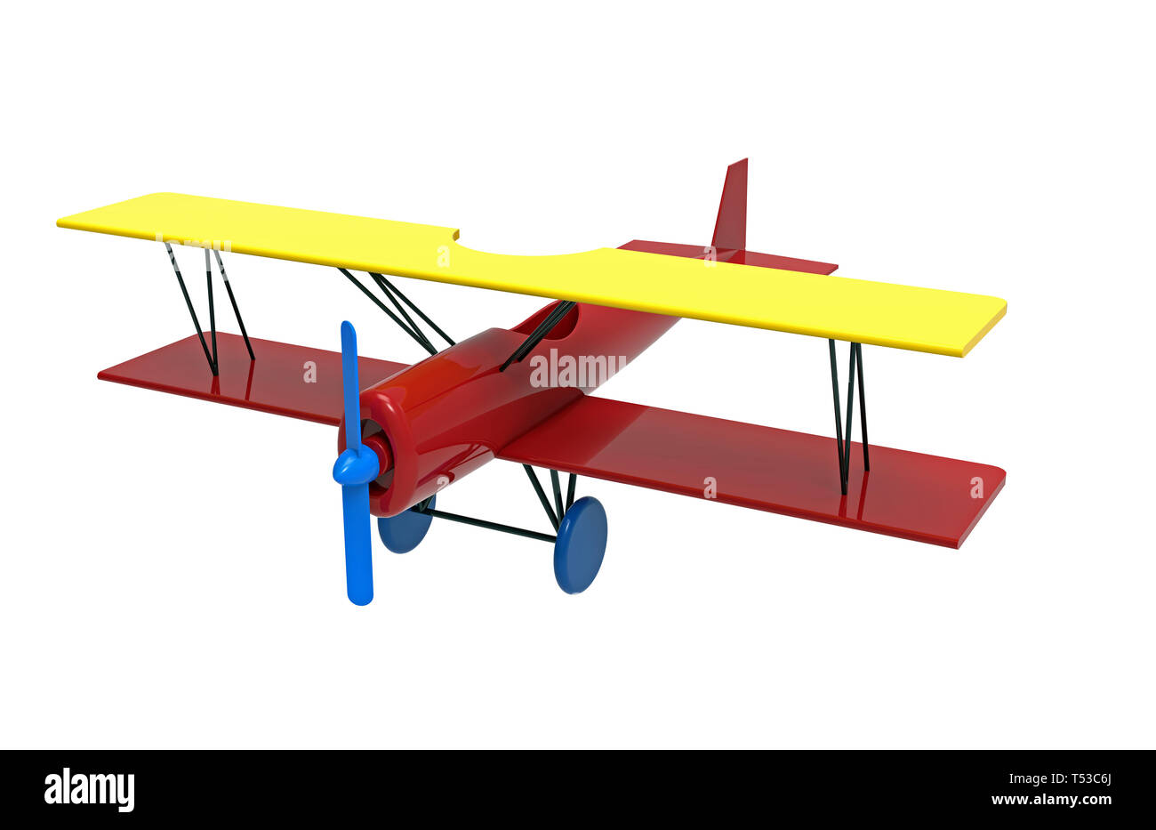 MaderaColoridos3dSobre Blanco Foto De Fondo Avión Juguete D2WIbeH9EY