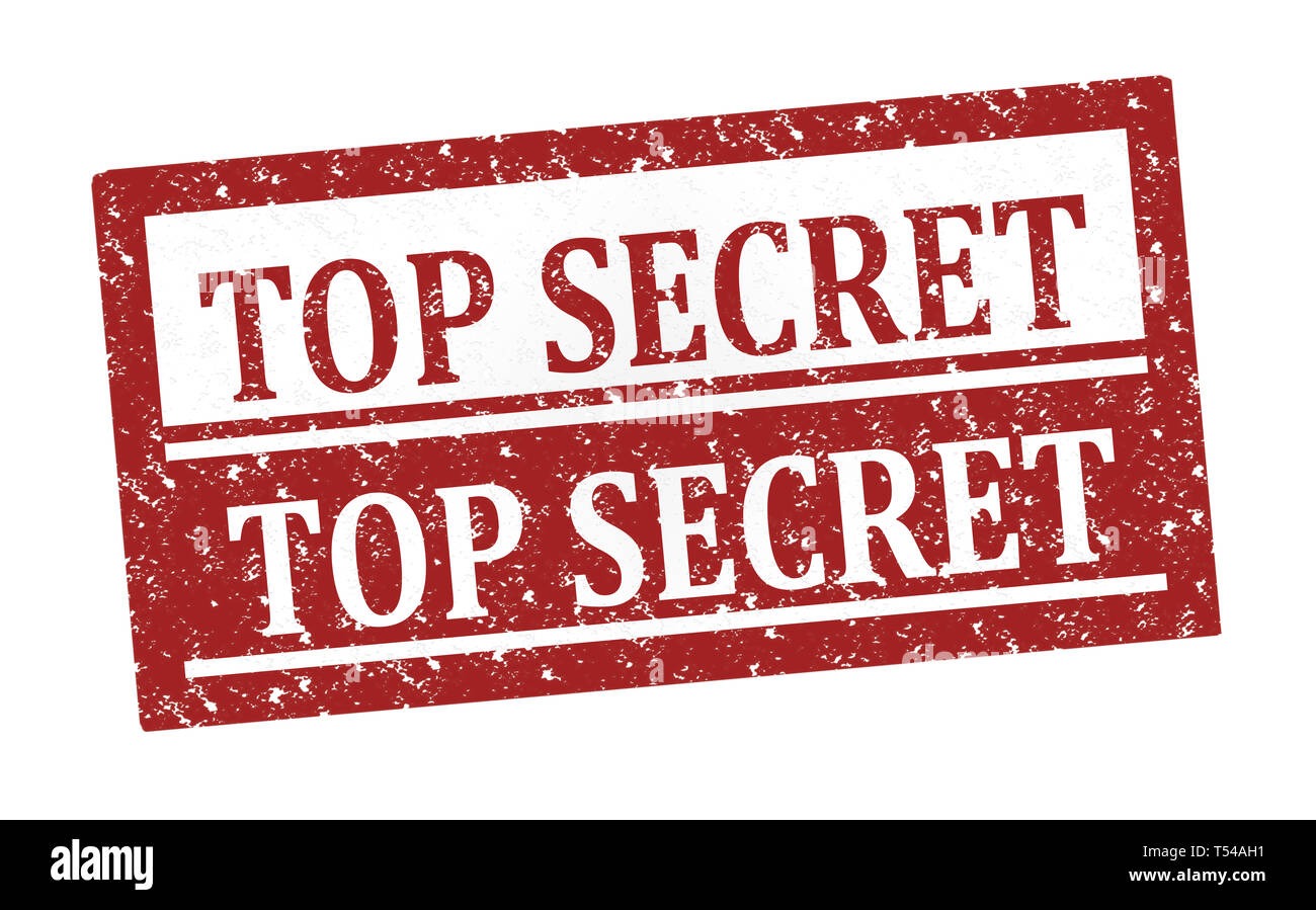 Sello de caucho Top Secret, texto en blanco ilustración Foto de stock