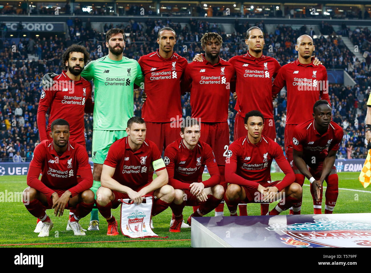 Grupo Equipo de Liverpool (Liverpool), 17 de abril de 2019 - Fútbol /  Fútbol UEFA Champions League: cuartos de final 2º partido entre el FC Porto  1-4 Liverpool FC en el Estadio