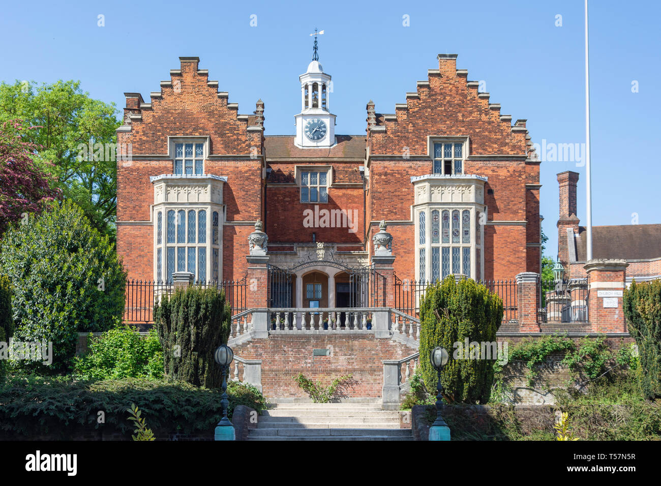 Viejo discurso room Galería Harrow School, Harrow-on-the-Hill, London Borough of Harrow, Greater London, England, Reino Unido Foto de stock