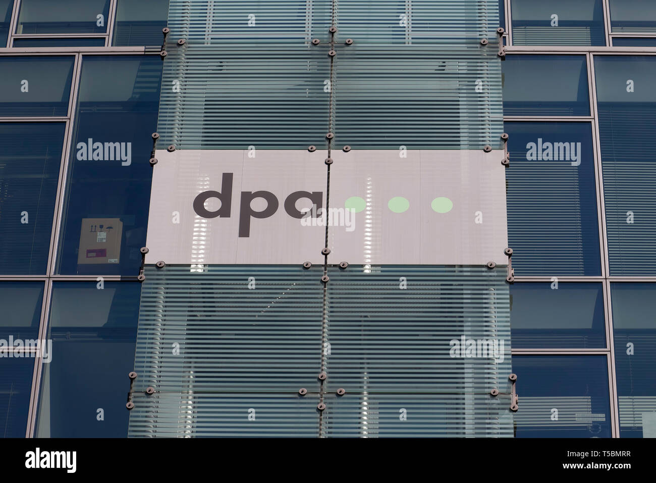 La Agencia Alemana de Prensa (DPA), el DPA es la mayor agencia de prensa en Alemania Foto de stock