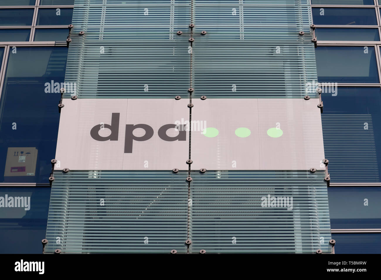 La Agencia Alemana de Prensa (DPA), el DPA es la mayor agencia de prensa en Alemania Foto de stock