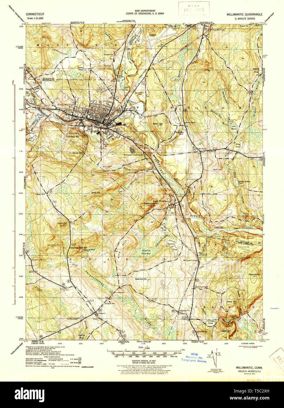 Mapa willimantic fotografías e imágenes de alta resolución Alamy
