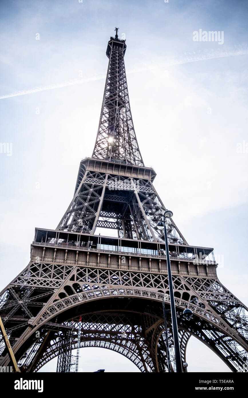Visto desde la Torre Eiffel y los Champs de Mars Foto de stock