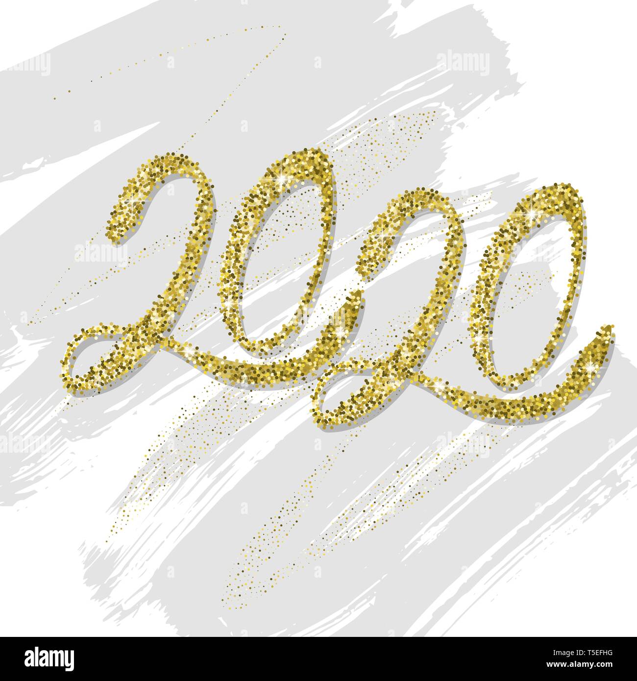 Feliz año nuevo 2020. Año de la Rata. Letras escritas a ...