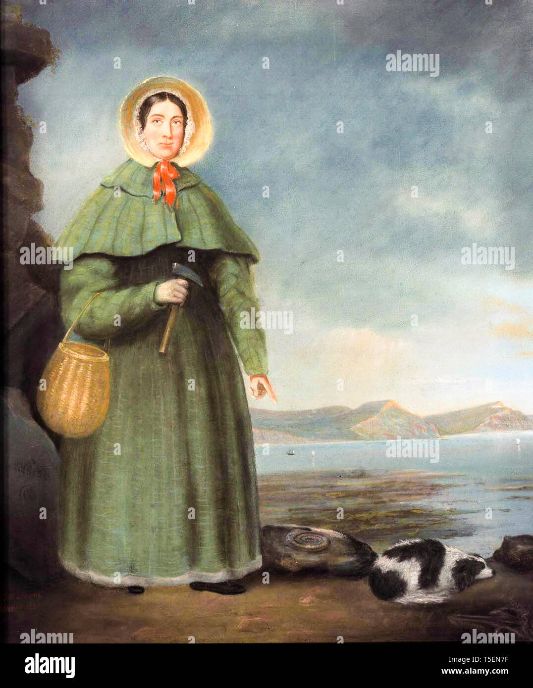 Mary ANNING (1799-1847), retrato póstumo por B.J. Donne, 1847 Foto de stock