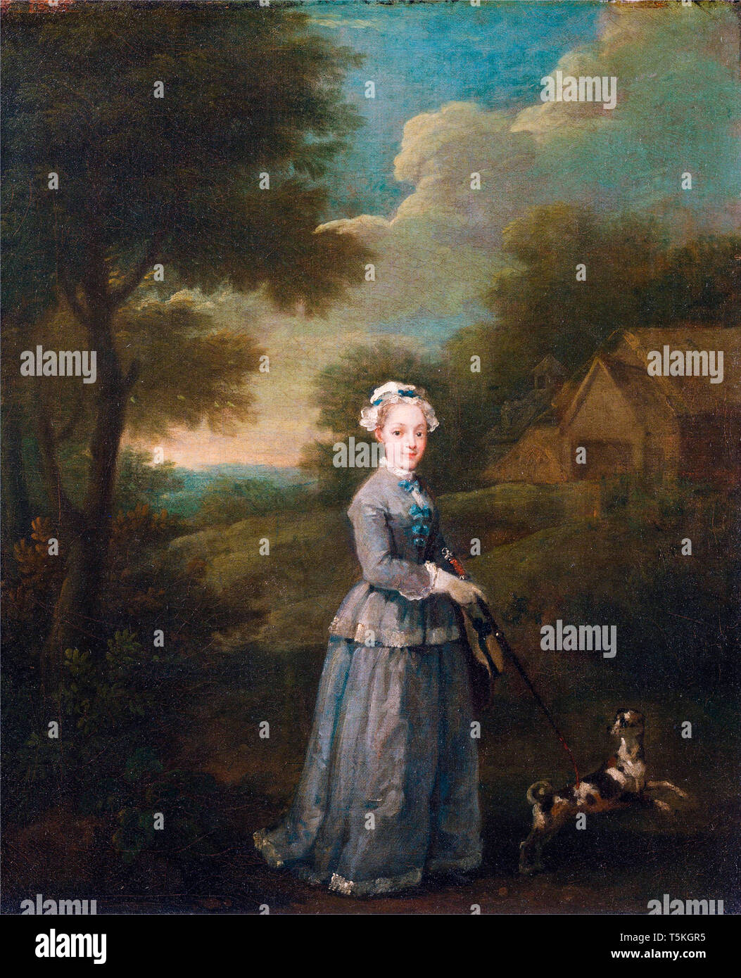 William Hogarth, Miss Wood, retrato, c. 1730 Foto de stock