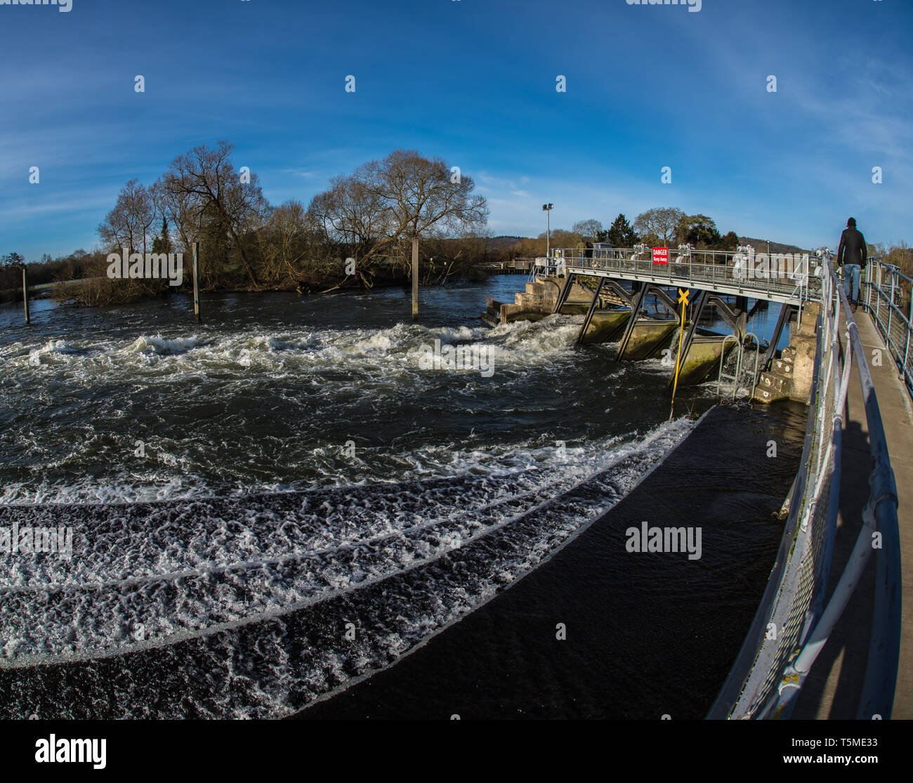 Hambleden Weir. Foto de stock