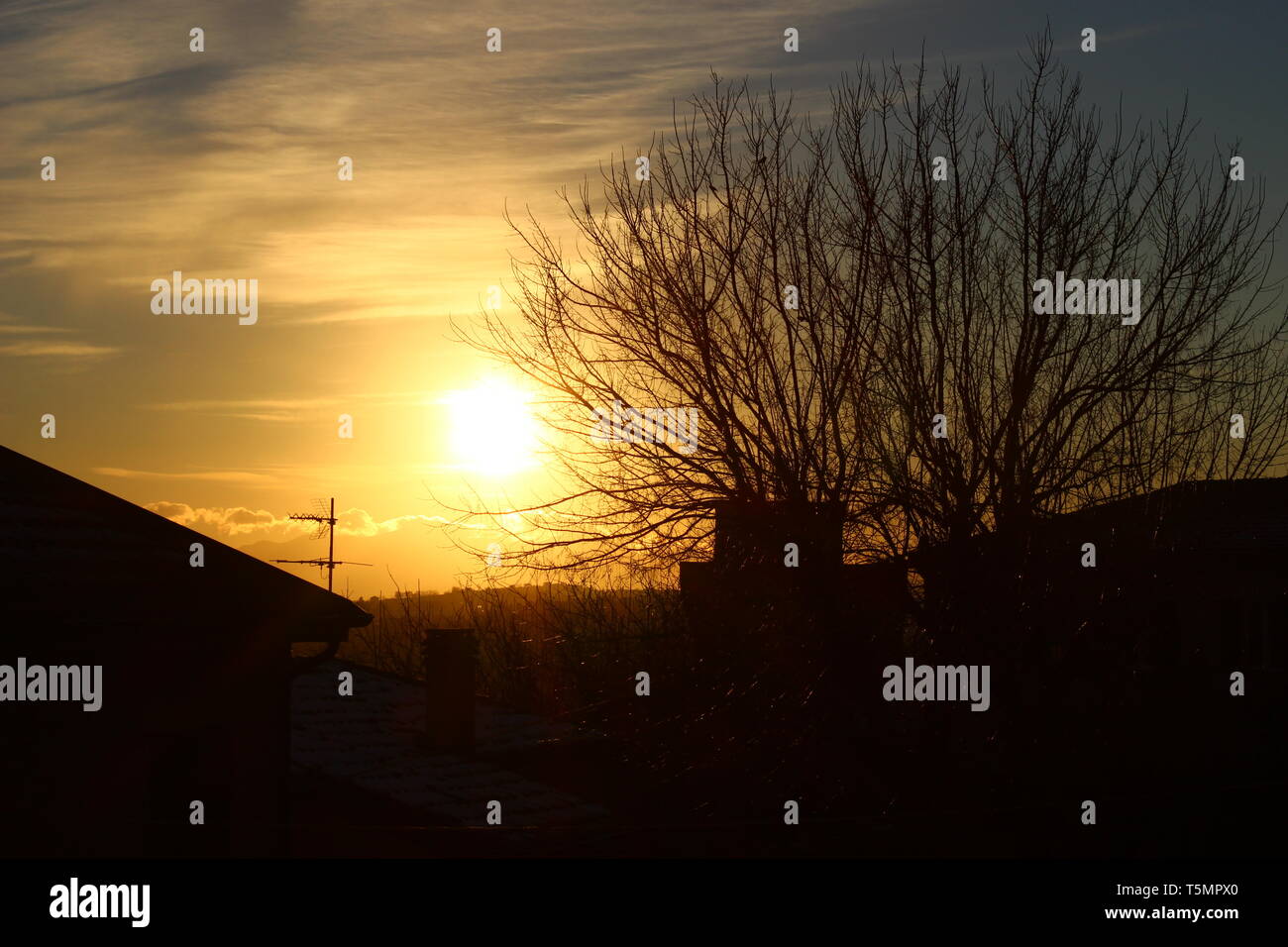 Il tramonto Foto de stock