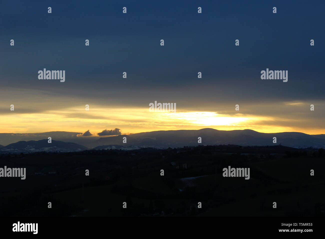 Il tramonto Foto de stock