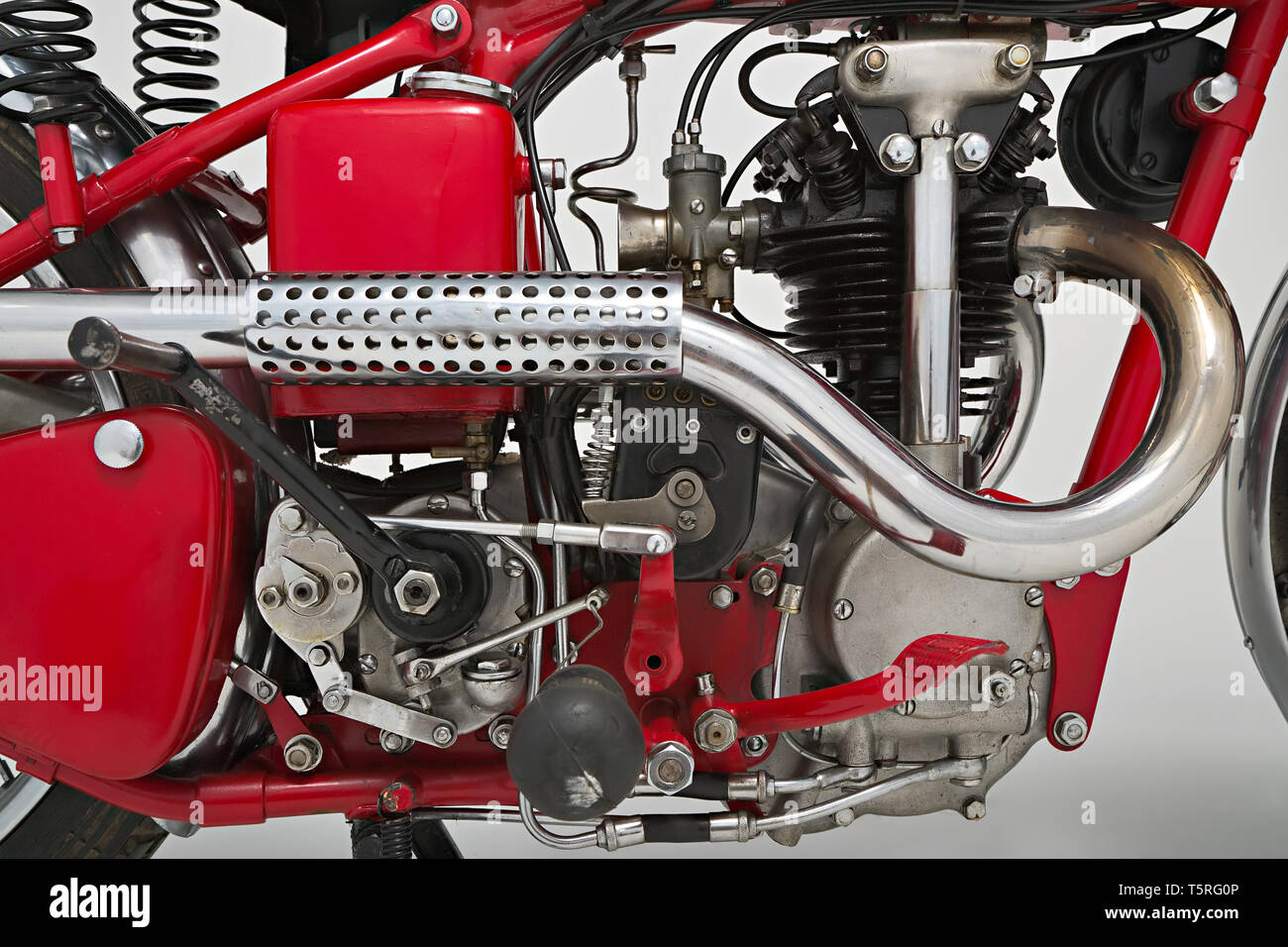 Moto d'Epoca Ganna 250 cc. Motore. Marca: Ganna modello: 250 cc nazione: Italia - Varese anno: 1935 condizioni: restaurata cilindrata: Foto de stock