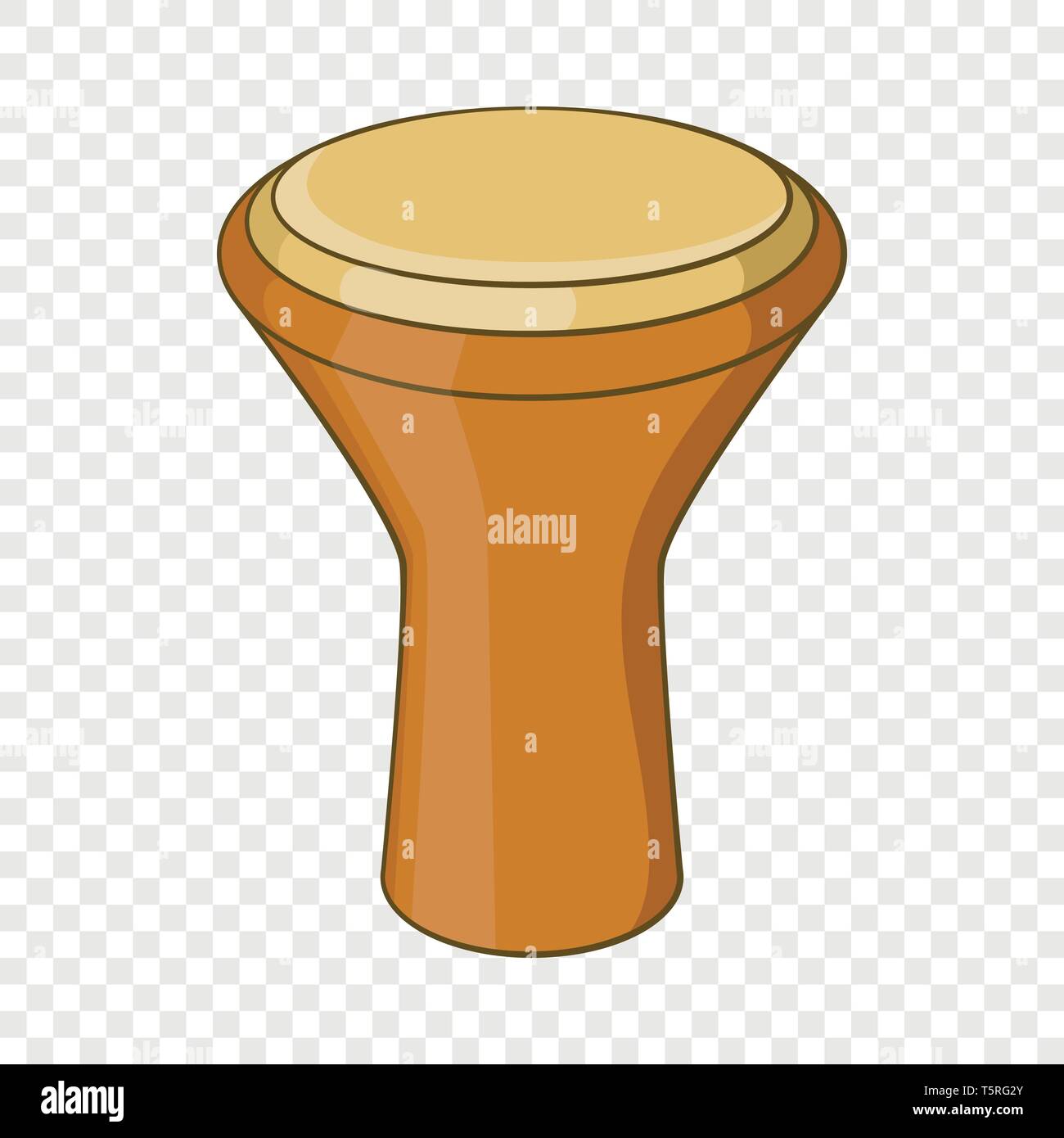 Instrumento musical darbuka, icono de estilo de dibujos animados Imagen