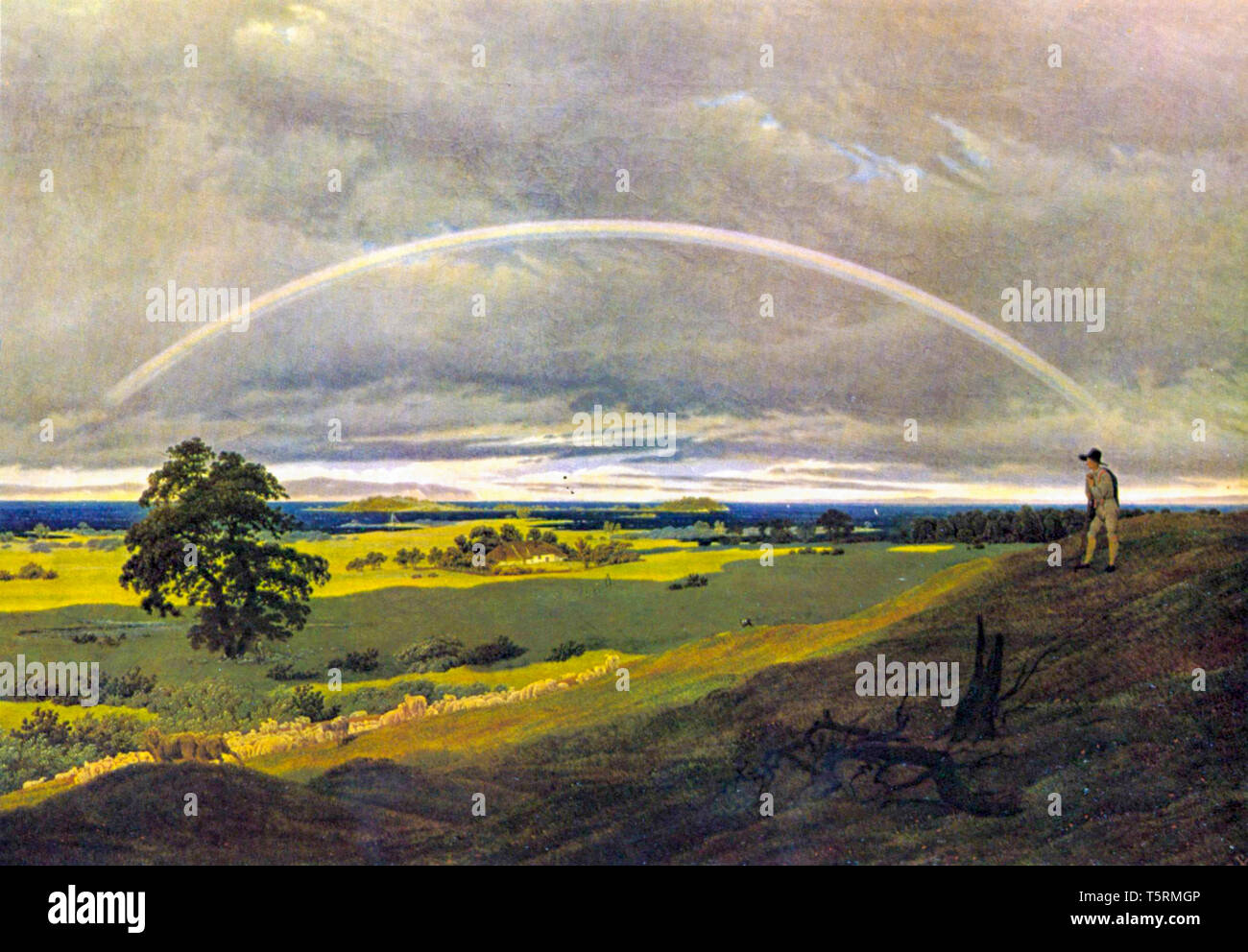 Caspar David Friedrich, paisaje en Rügen con arco iris, pintura, c. 1810  Fotografía de stock - Alamy