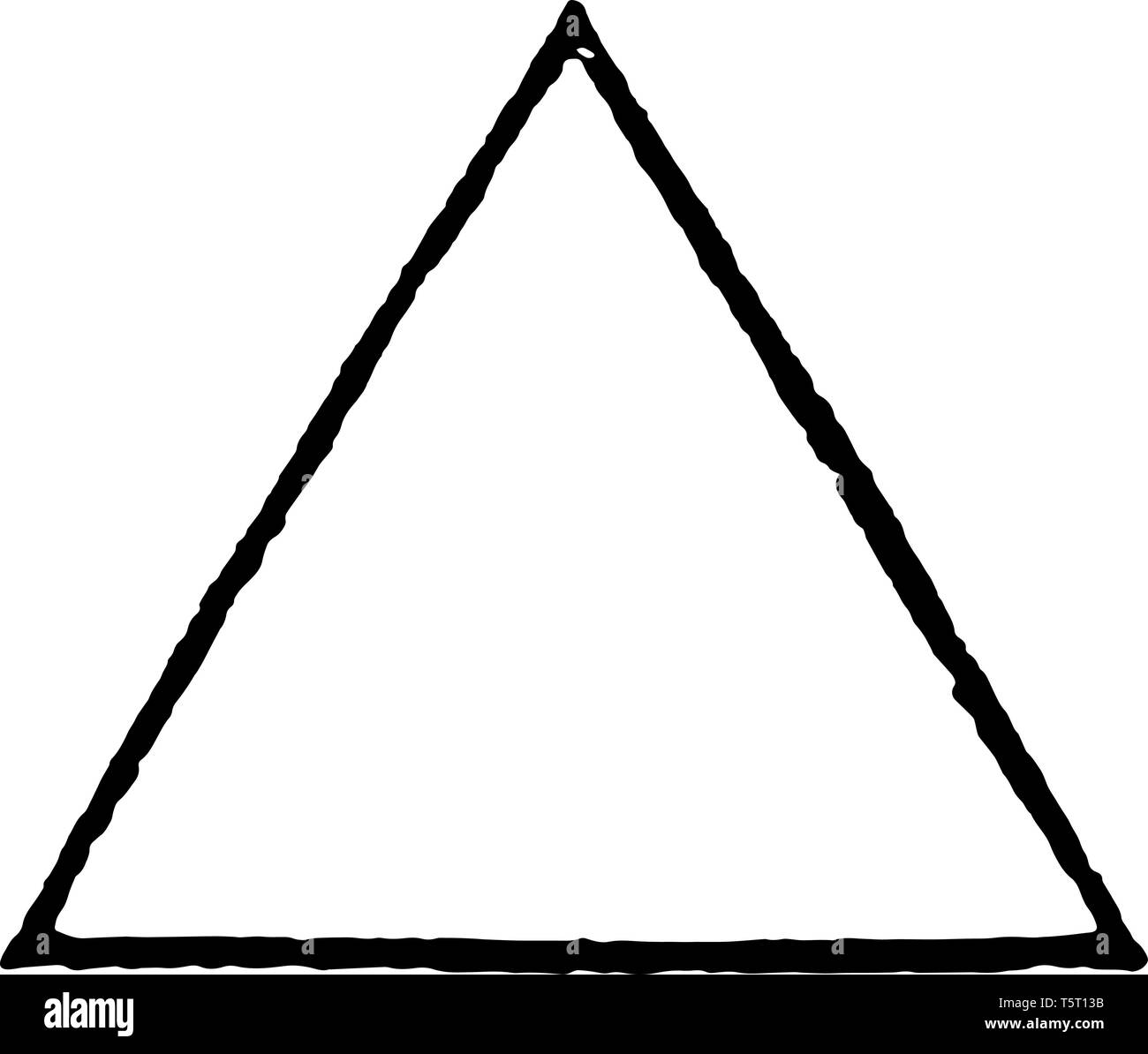 Una imagen del triángulo equilátero. Los tres lados de este triángulo  equilátero son la misma línea vintage de dibujo o ilustración de grabado  Imagen Vector de stock - Alamy