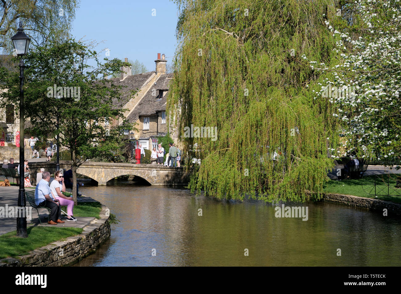 Bourton en el agua los Cotswolds Inglaterra Foto de stock