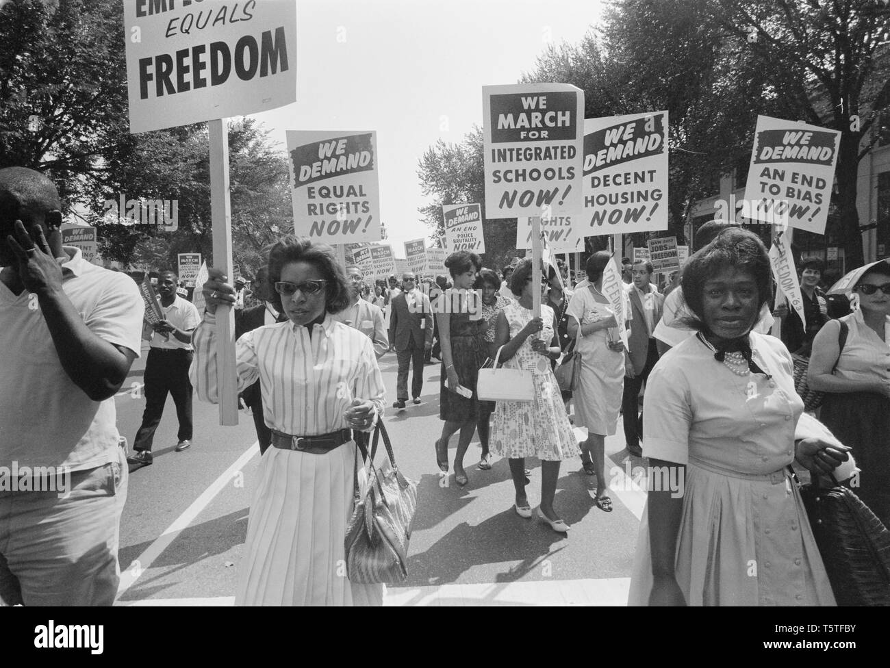Marcha de derechos civiles, Washington DC. Ee.Uu., Warren K. Leffler, 28 de agosto de 1963 Foto de stock