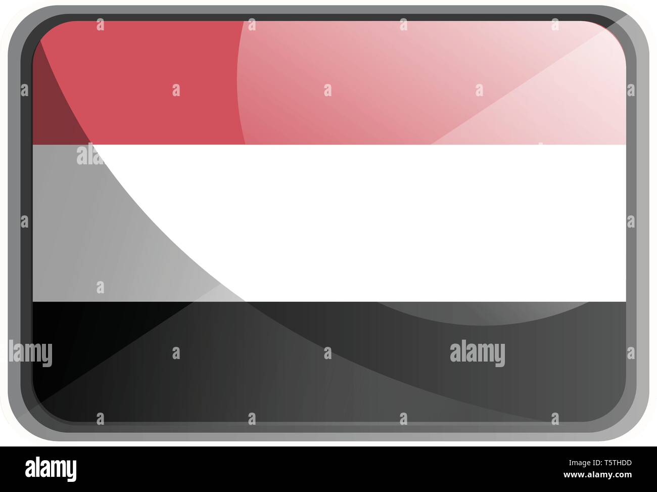 Ilustración Vectorial De Yemen Bandera Sobre Fondo Blanco Imagen Vector De Stock Alamy 