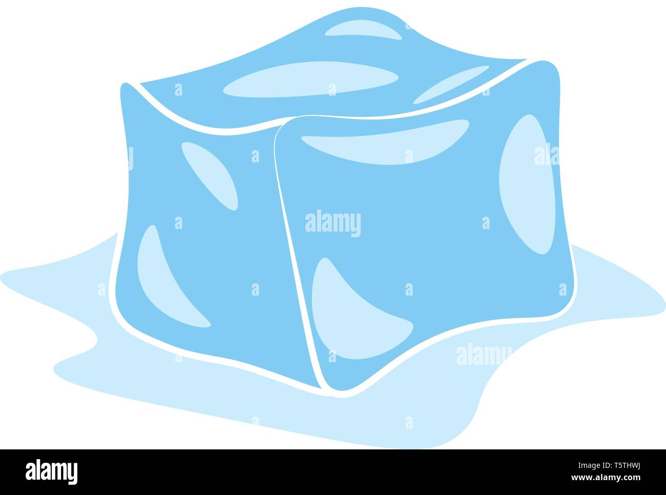 Una imagen de un cubo de hielo de fusión color de dibujo o ilustración  vectorial Imagen Vector de stock - Alamy