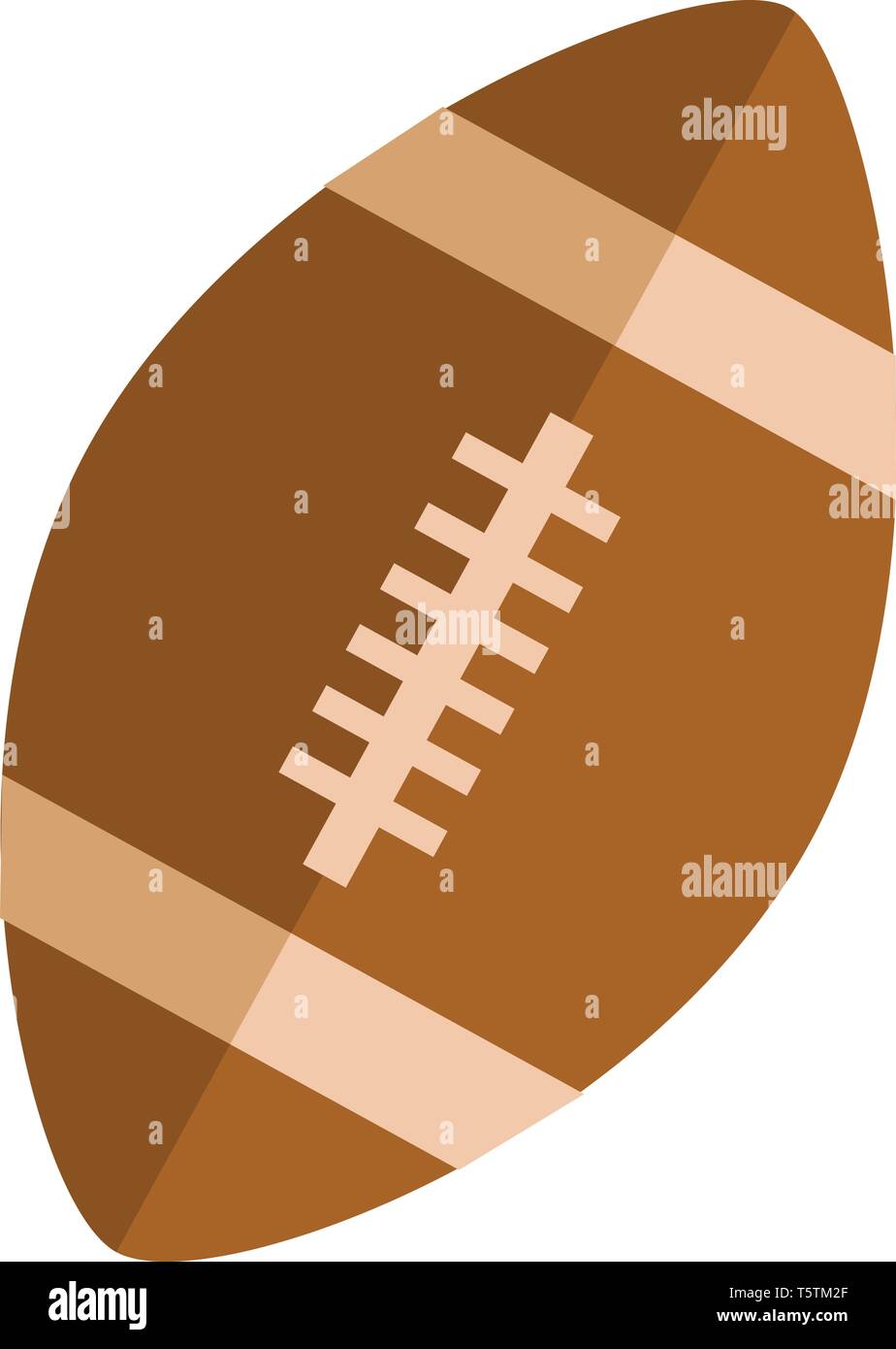 Un alargadas elipsoidales de color marrón balón de rugby color de dibujo o  ilustración vectorial Imagen Vector de stock - Alamy