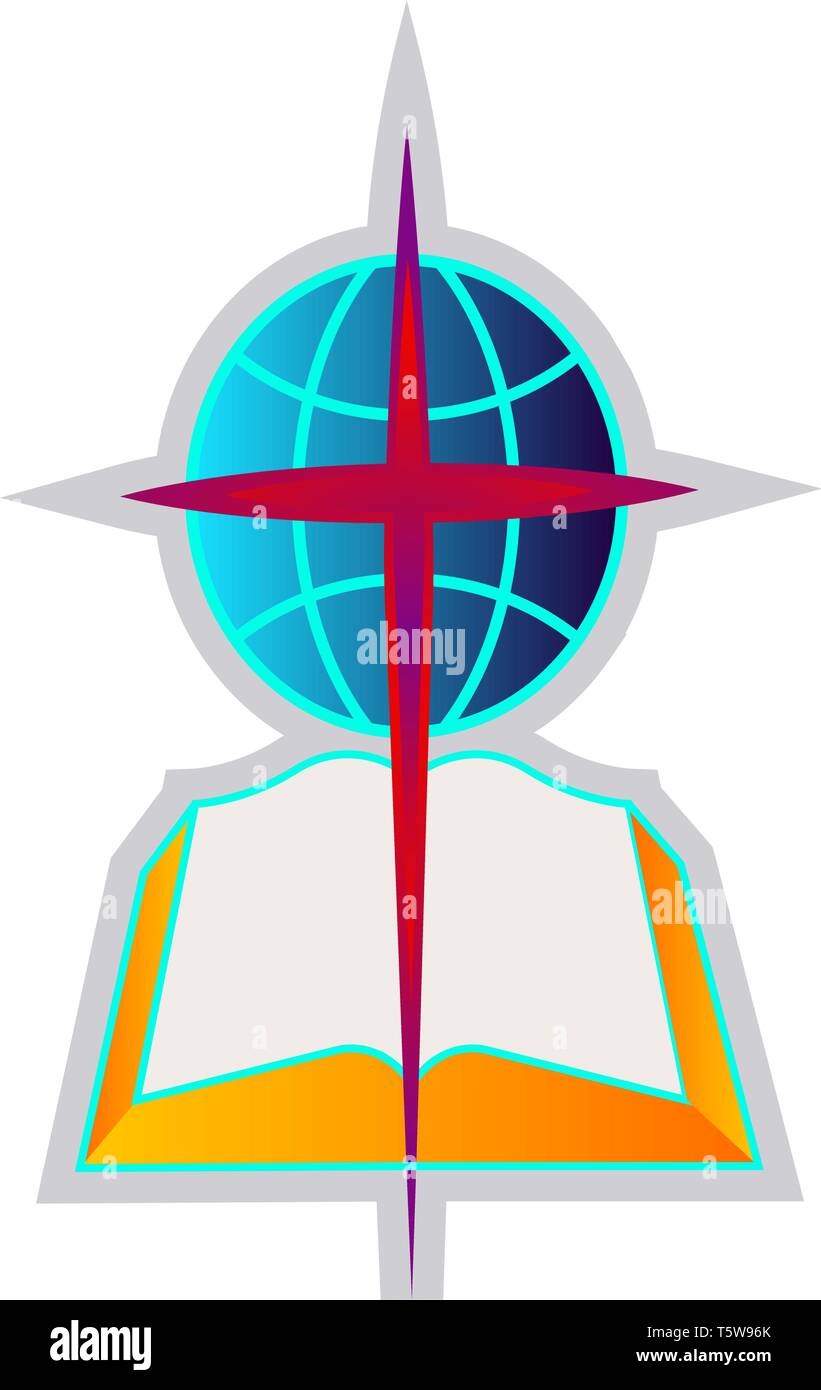 Símbolo de la iglesia bautista ilustración vectorial sobre un fondo