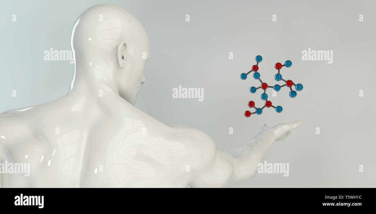 Molécula de ingeniería molecular y el desarrollo de la investigación concepto Foto de stock