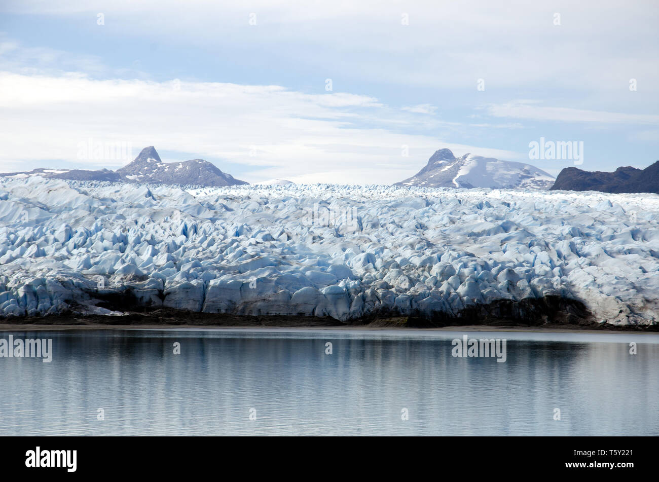 El Pío XI, o Bruggen, glaciar, en Chile es totalmente 5km de ancho, el