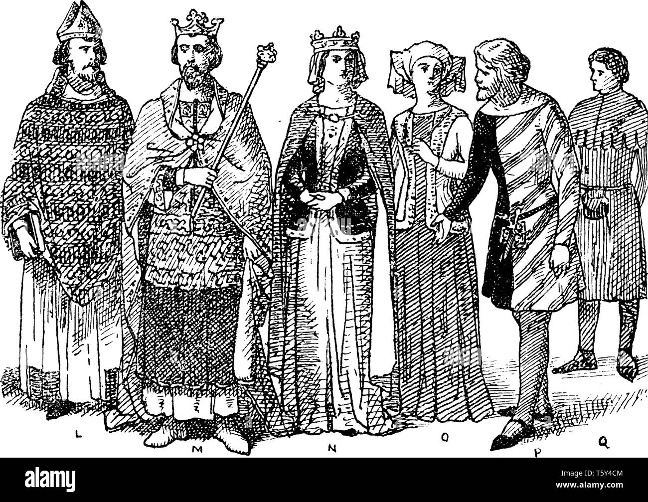Nobles medievales Imágenes de stock en blanco y negro - Alamy