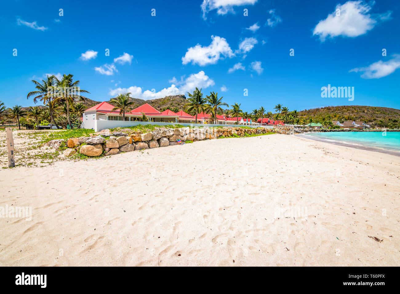 Playa de St Jean, Saint Barthelemy, Caribe Foto de stock