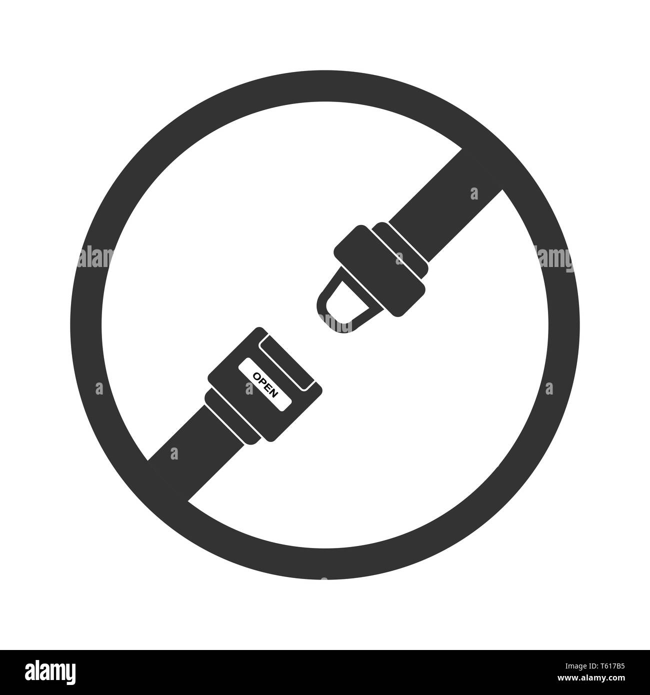 Seat Belt badge en el círculo, de diseño simple Seat Belt badge en