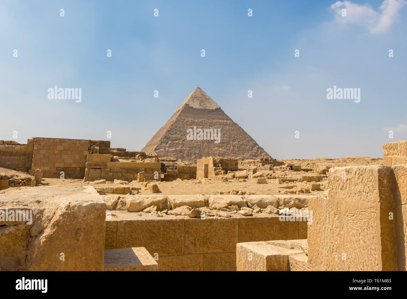 La pirámide de Khafre egipcias antiguas ruinas, tumbas y monumentos de