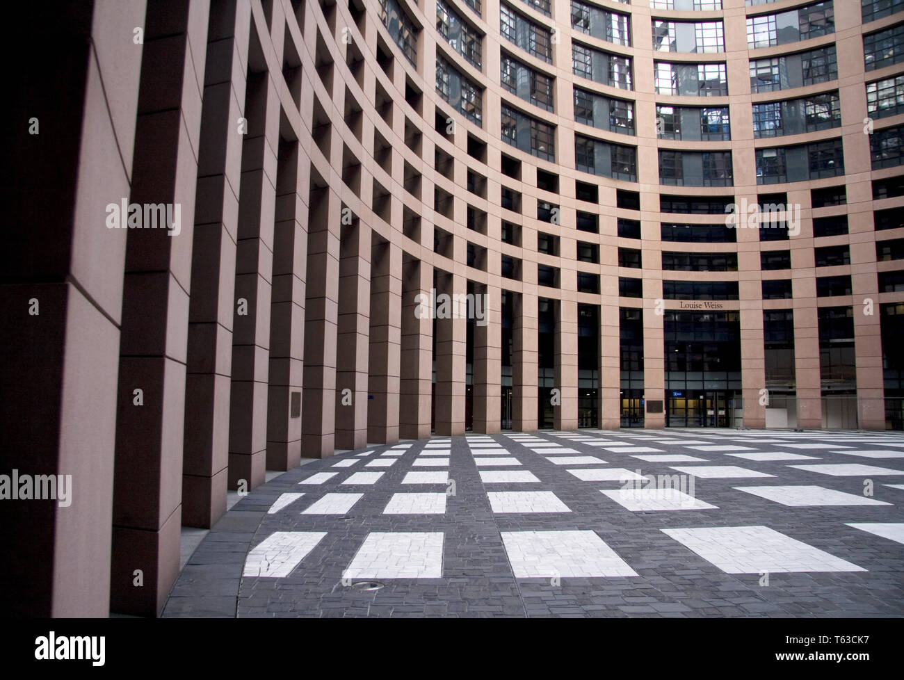 El Parlamento Europeo, en Estrasburgo, Alsacia, Francia Foto de stock
