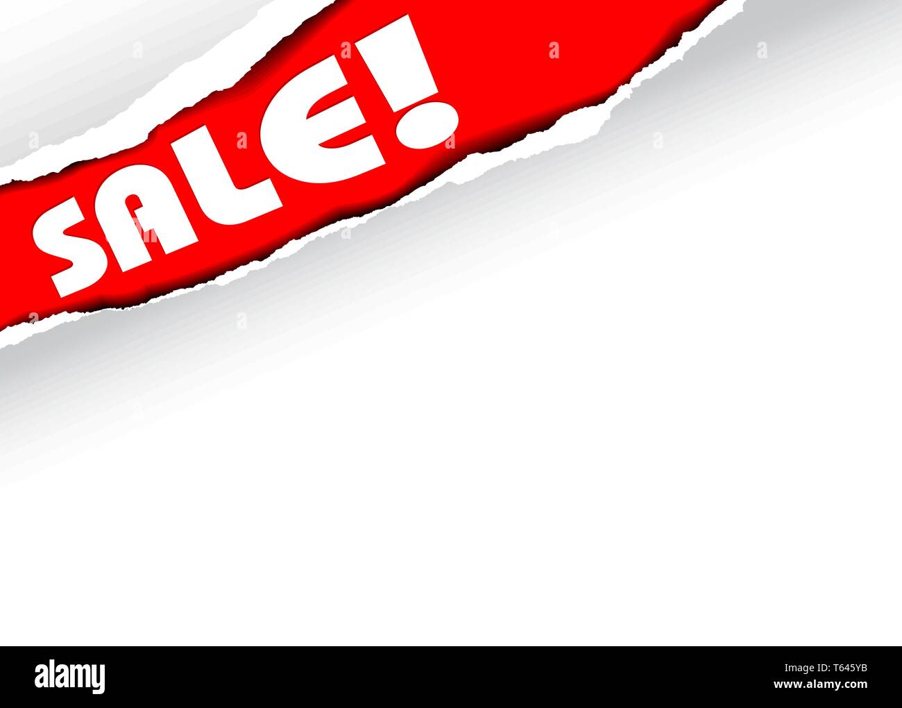Vector de papel rasgado - Fondo para artículos en venta (rojo Imagen Vector  de stock - Alamy