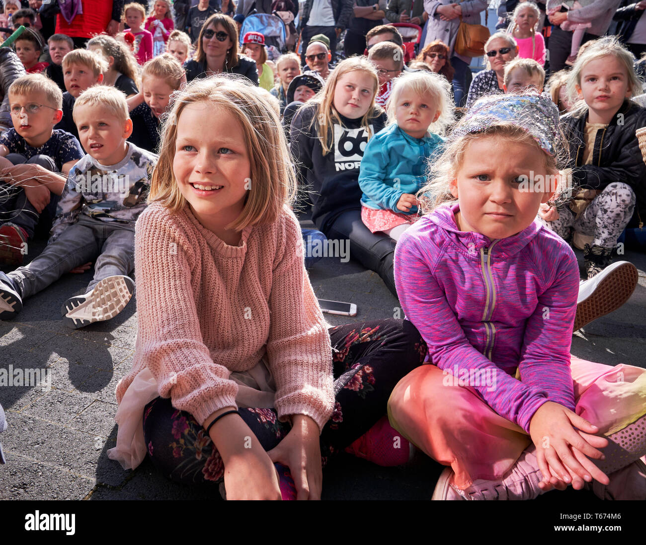 Los niños, Día Cultural, Reykjavik, Iceland Foto de stock