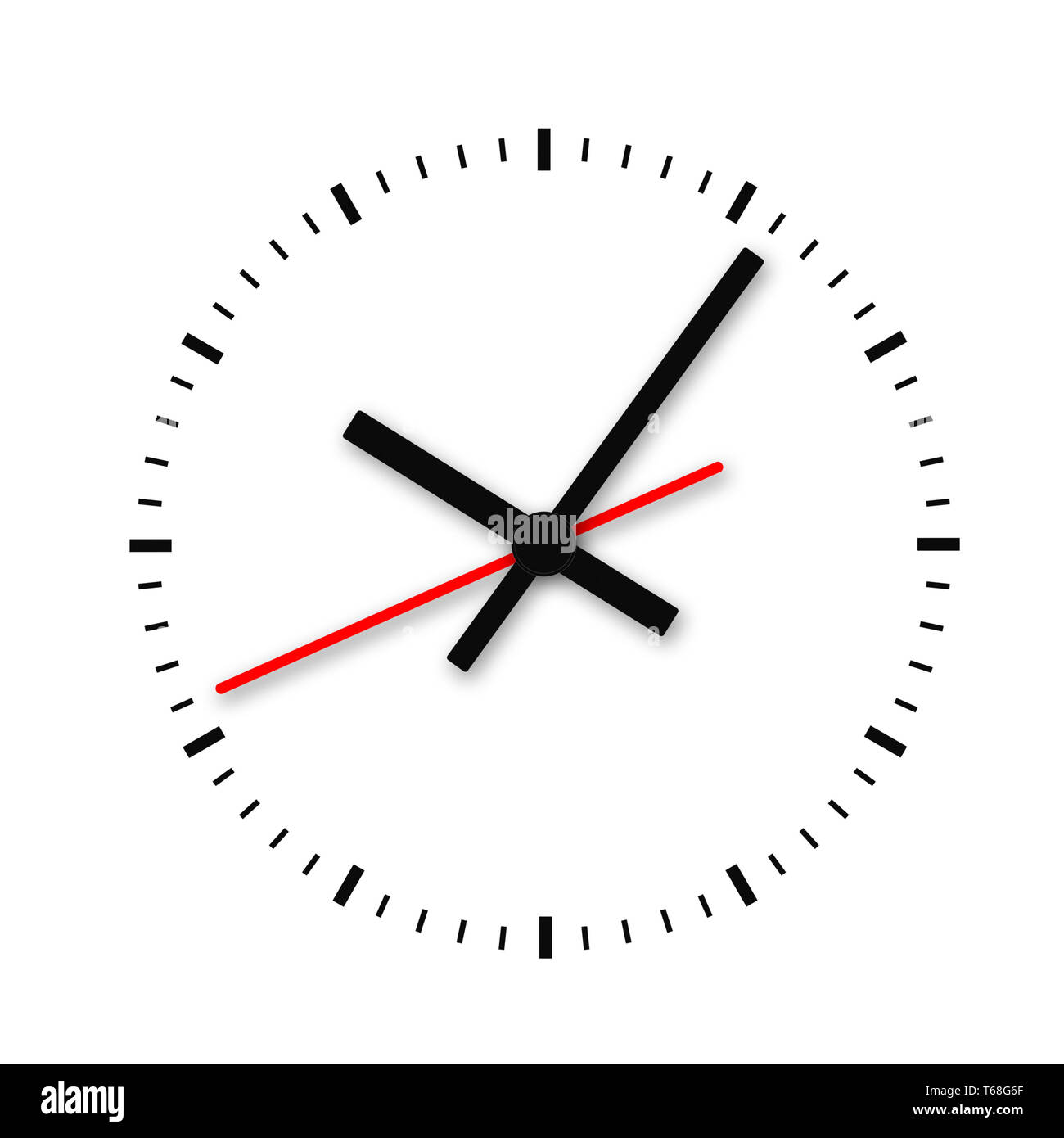 Y la hora del reloj sin números Fotografía de stock - Alamy