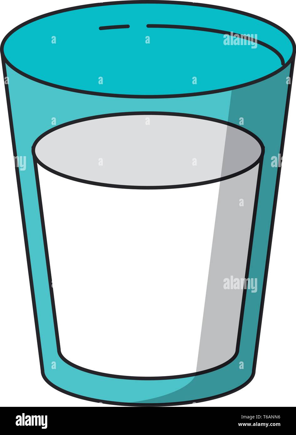 Un vaso de leche aislado de dibujos animados Imagen Vector de stock - Alamy