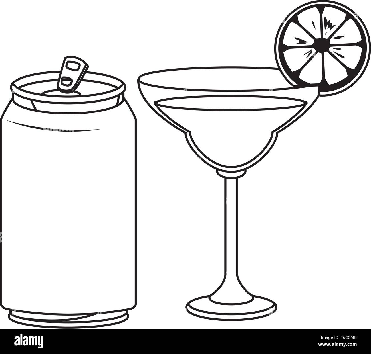 Dibujos animados de bebidas alcohólicas Imagen Vector de stock - Alamy