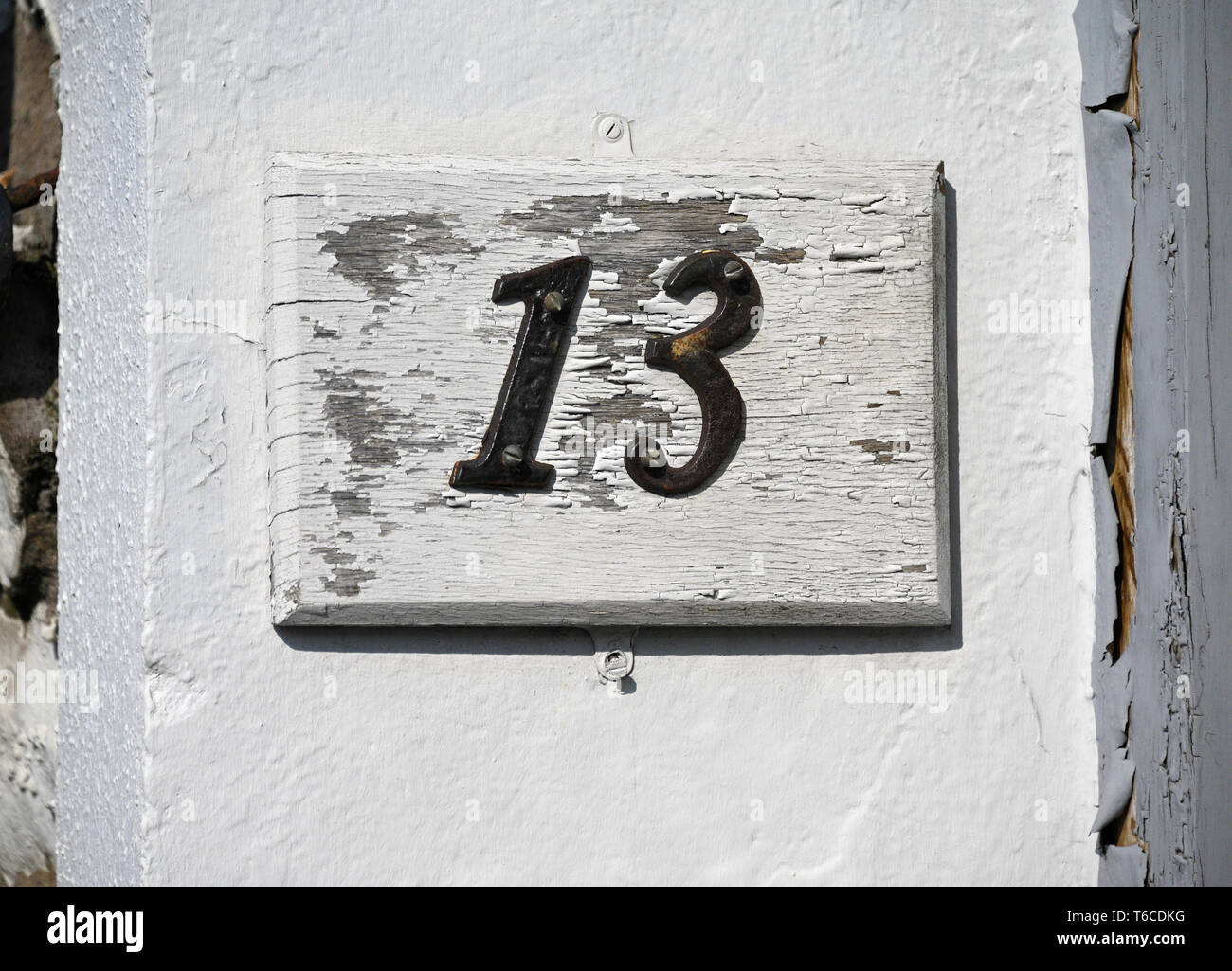 Puerta de Esmalte Pequeño Estilo Antiguo número 17 Número De Casa Cartel Placa Señal