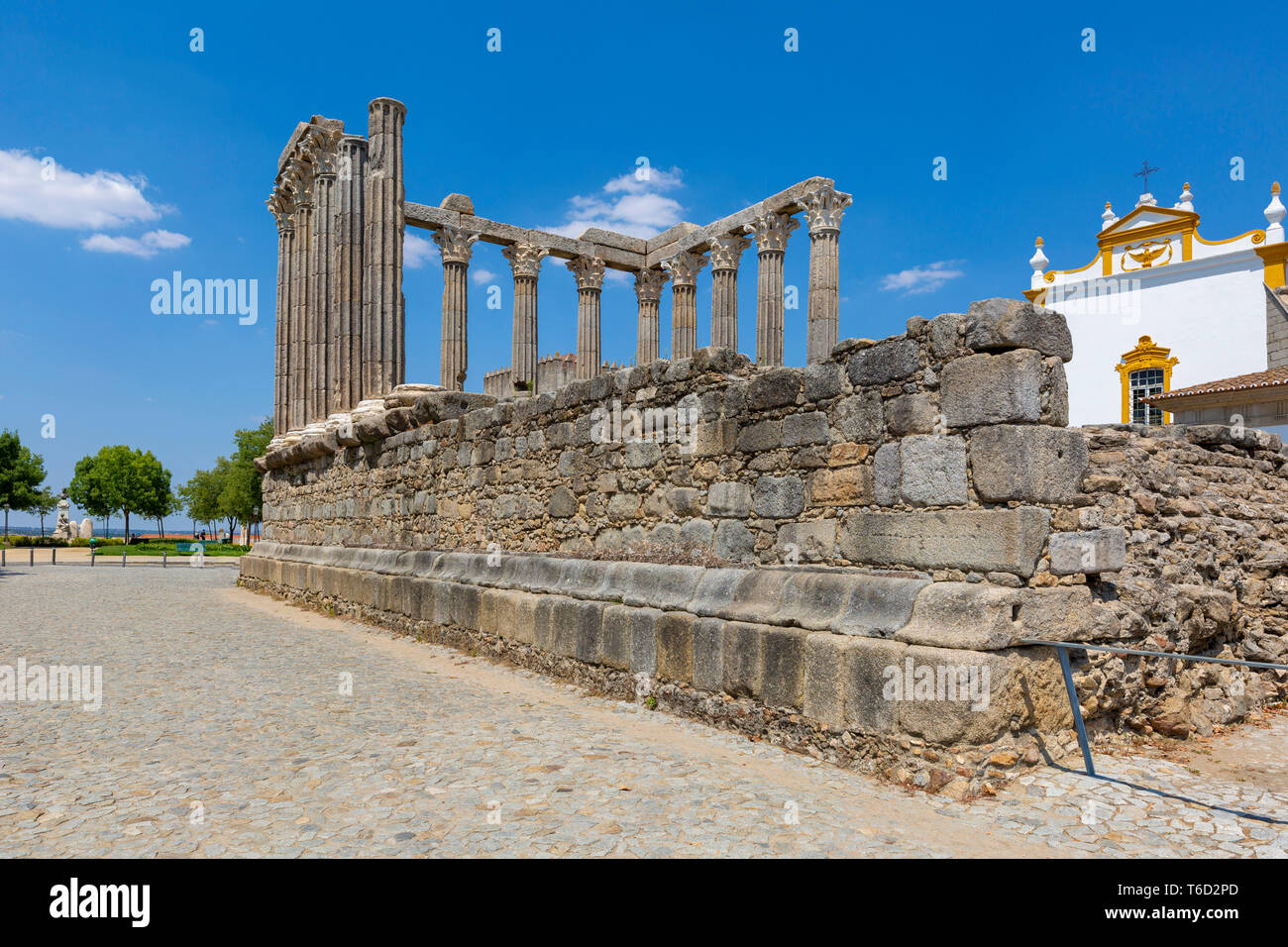 Templo romano de Évora (Templo de Diana), Alentejo, Portugal Foto de stock