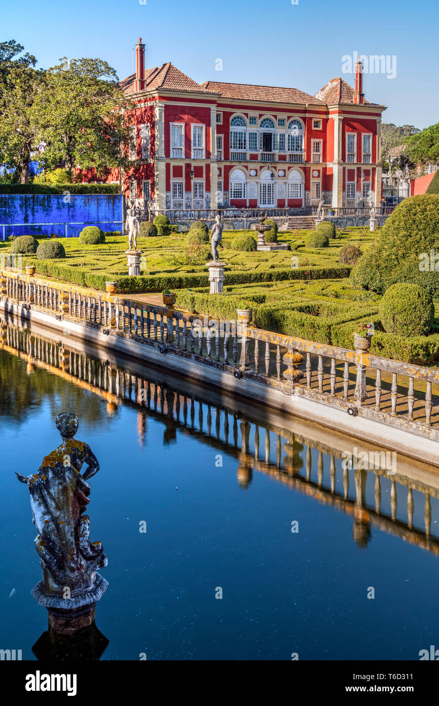 Palacio de los Marqueses de Fronteira, Lisboa, Portugal Foto de stock