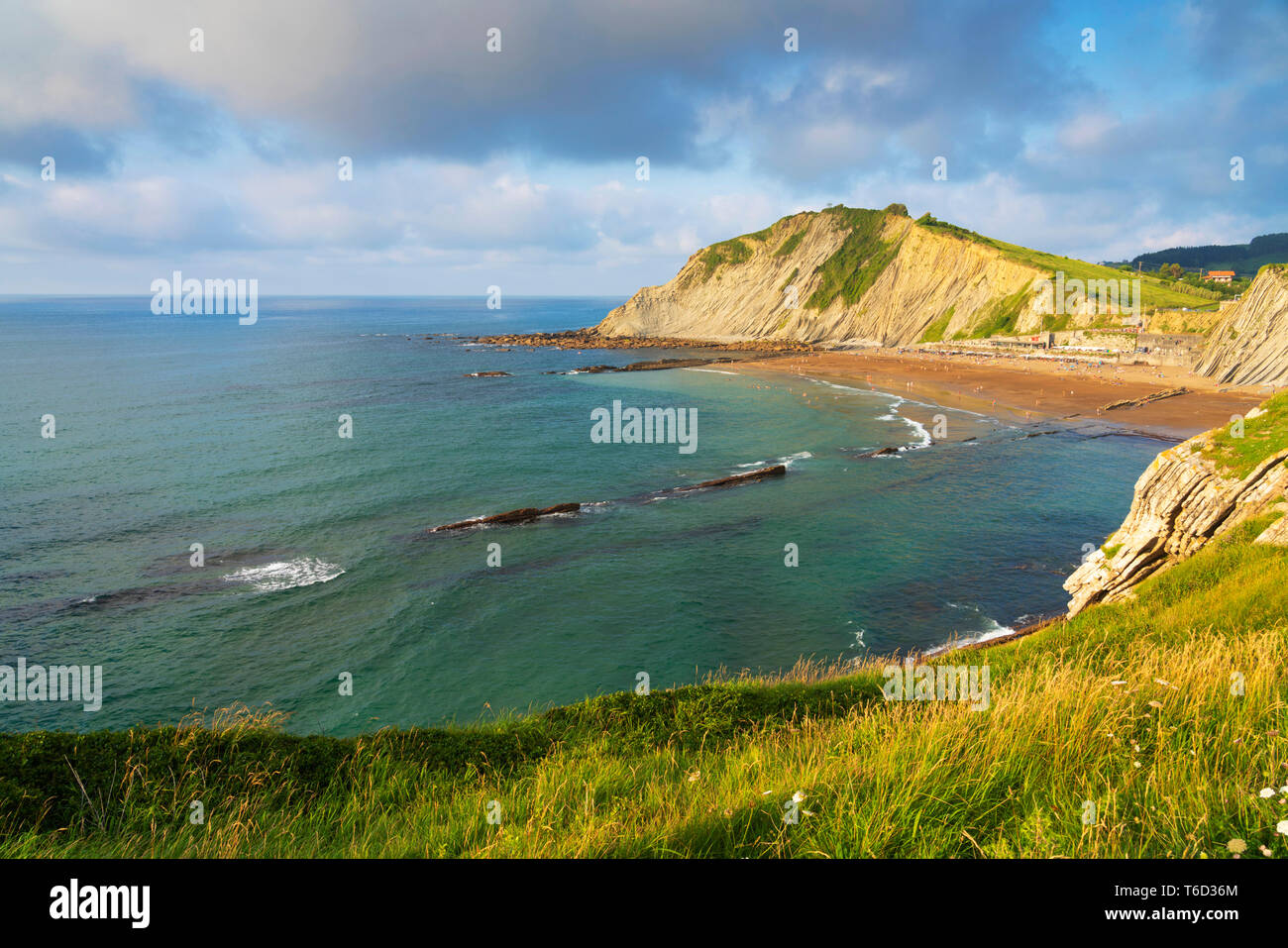 España, País Vasco, descripción general de Zumaia. Foto de stock