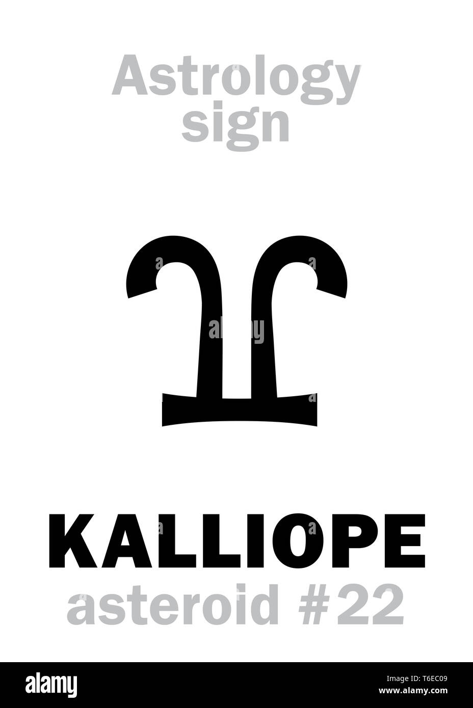 Astrología: asteroide KALLIOPE Foto de stock