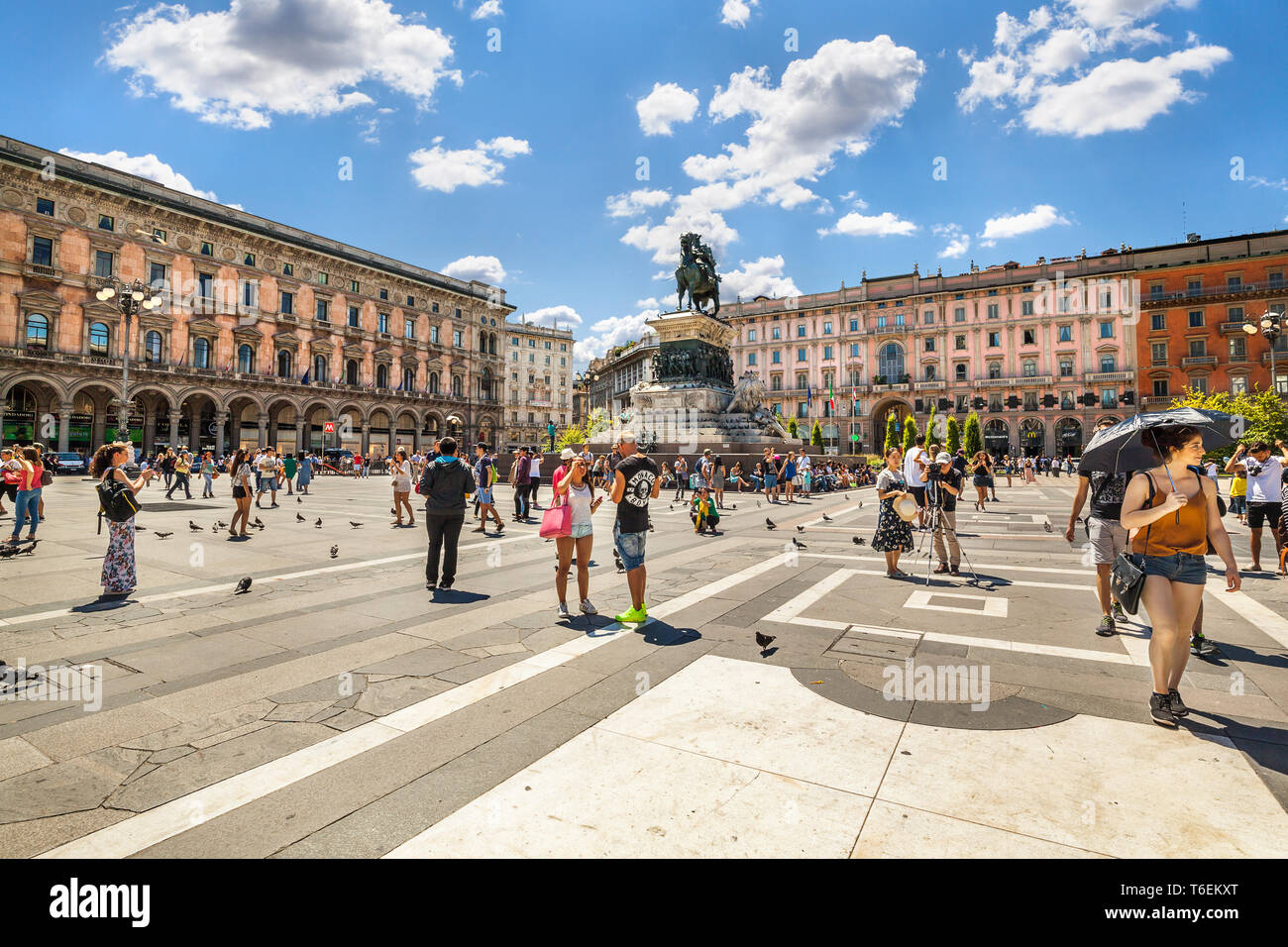 Plaza Principal de la ciudad de Milán, Italia. Foto de stock