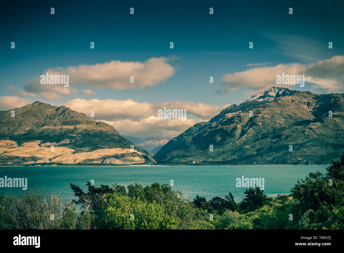 El Lago Wanaka, Isla del Sur, Nueva Zelanda Foto de stock