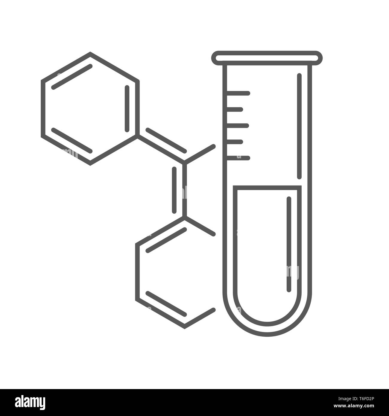 Icono de Química simple Foto de stock