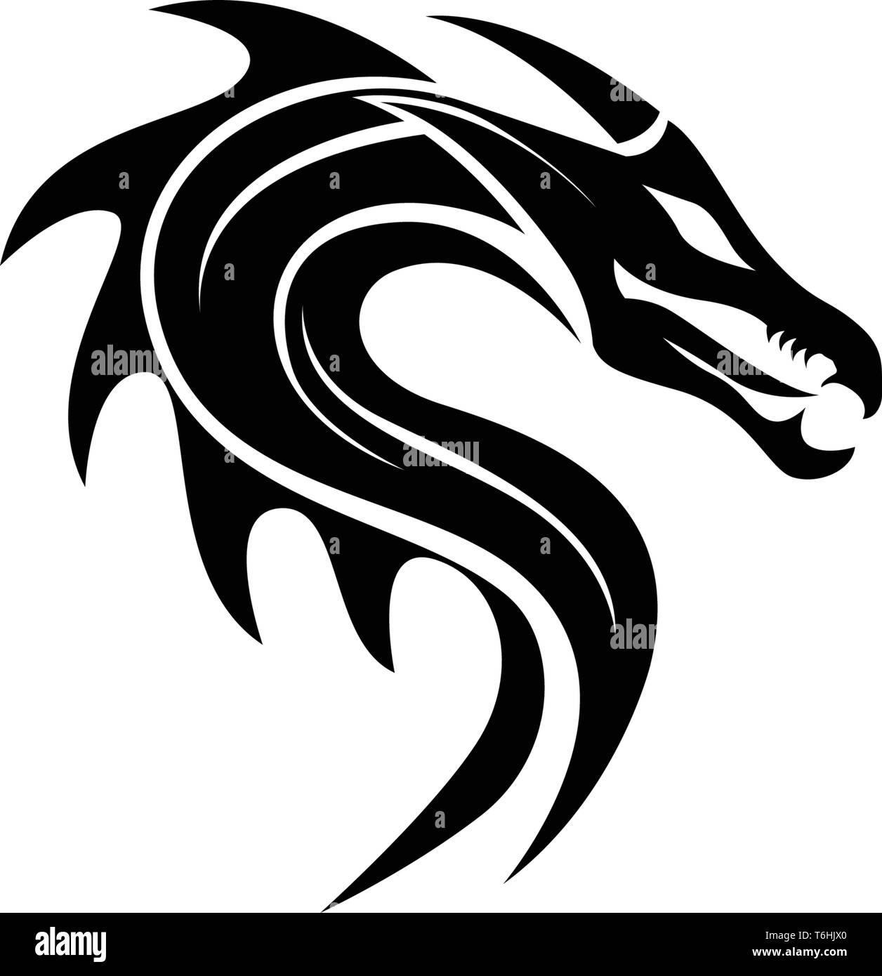Plantilla de logo de dragón