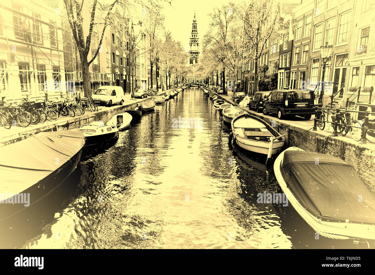 Escena urbana en Amsterdam Foto de stock