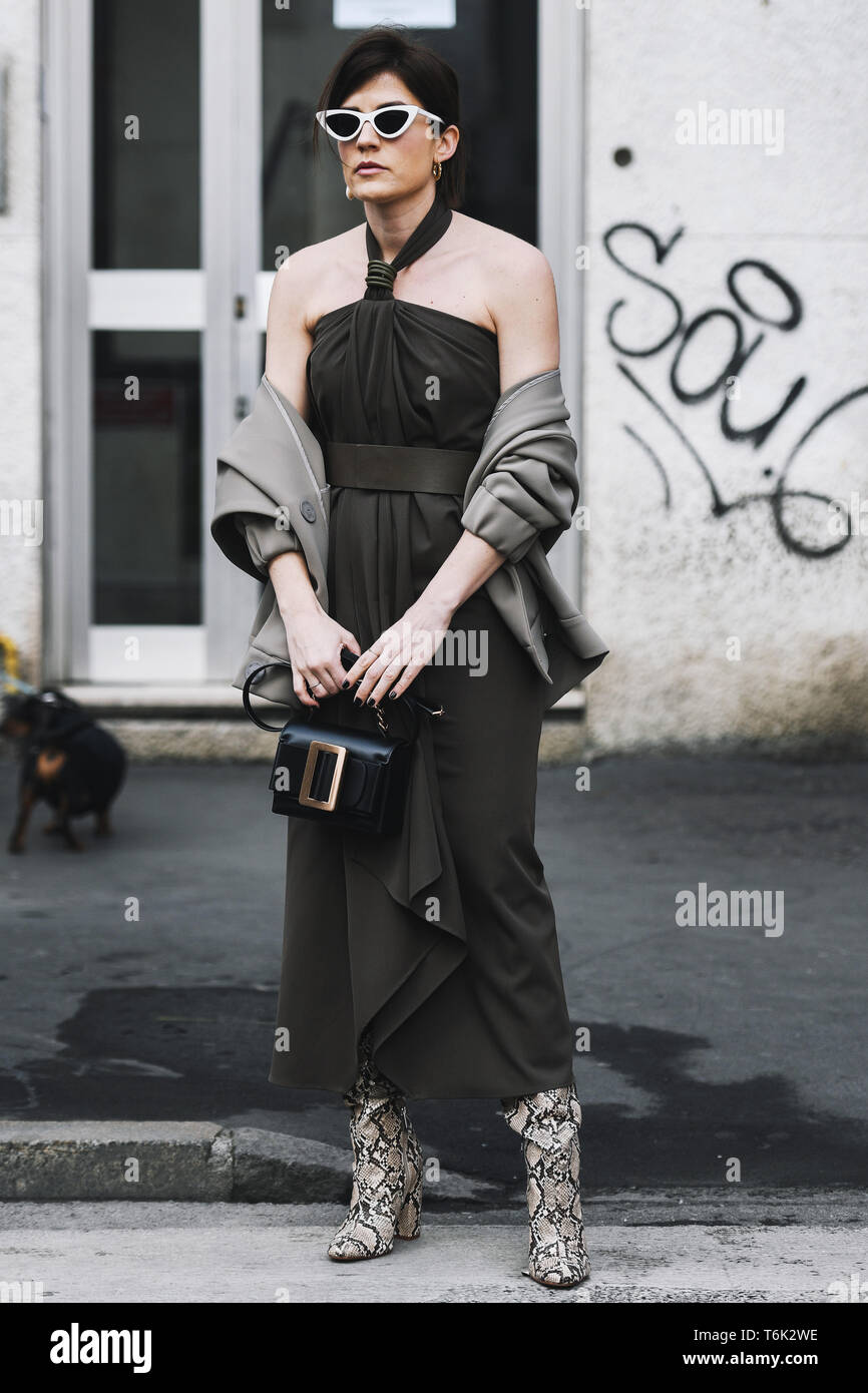 Mil n Italia 21 de febrero de 2019 Street Style Conjunto